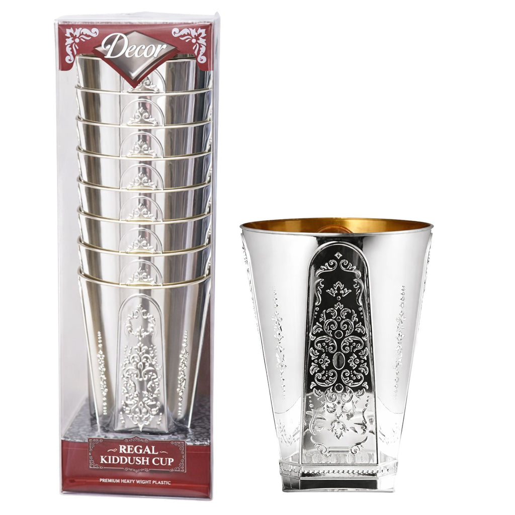 5oz Plastic Wine Kiddush Cup Regal Square Bottom 10 Pack