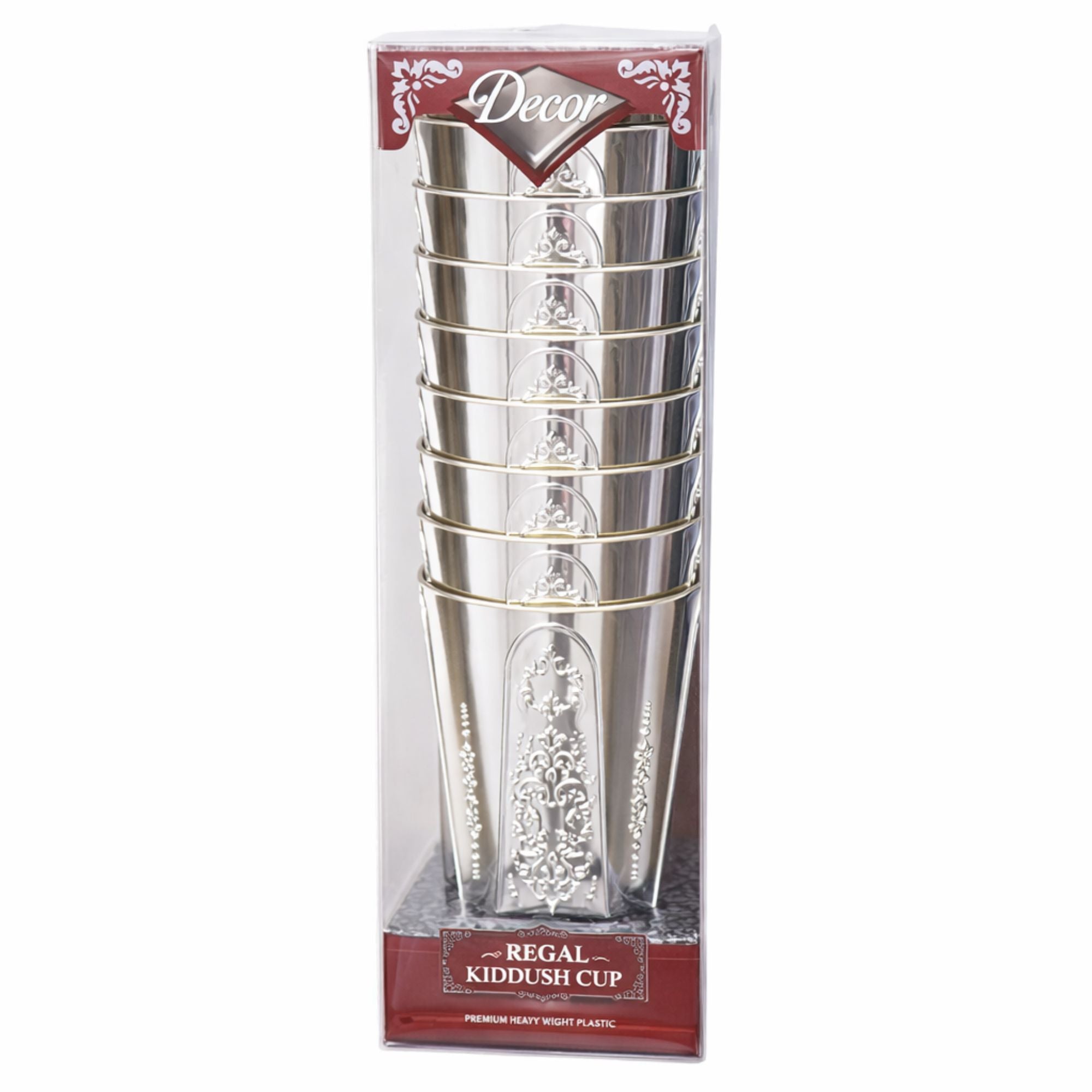 5oz Plastic Wine Kiddush Cup Regal Square Bottom 10 Pack