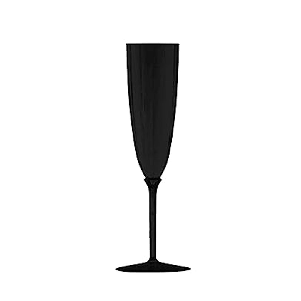 6oz Black Plastic  Disposable Champagne Cup 8 Pack
