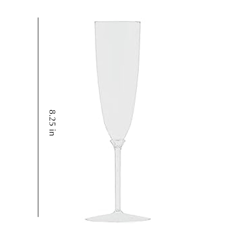 6oz White Plastic Disposable Champagne Cup 8 Pack
