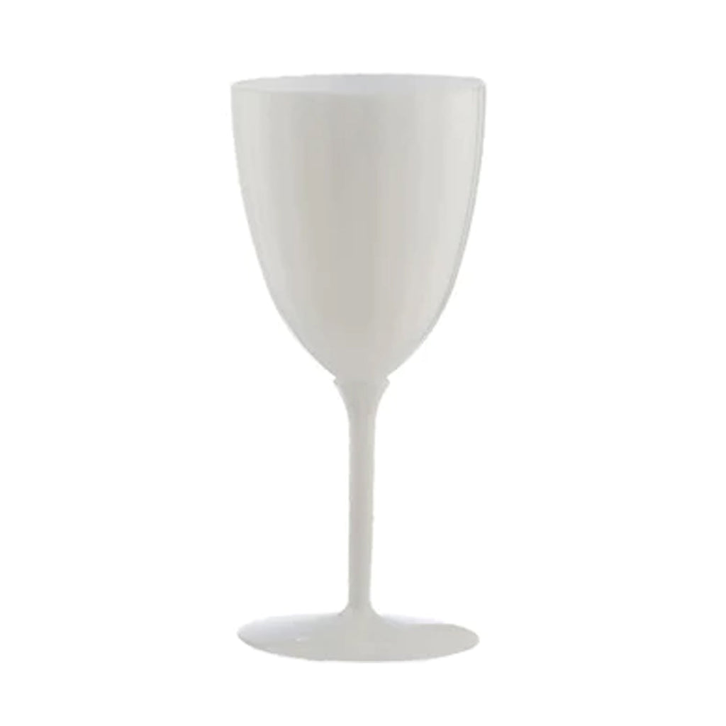 7oz White Plastic Disposable Wine Goblet 8 Pack