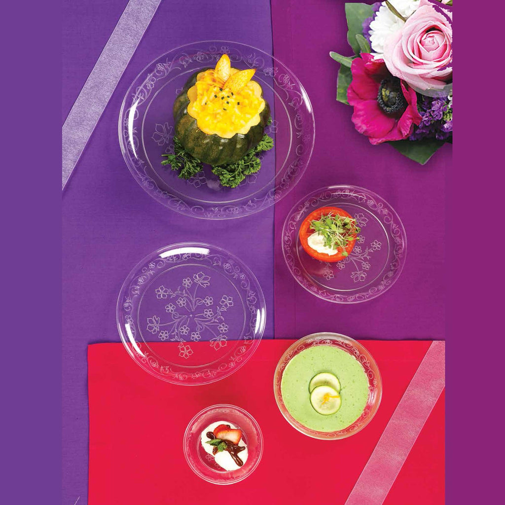 *BUY BULK* 6oz Bowl Clear Heavy Weight Plastic D'Vine