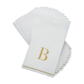 Letter B Gold Monogram Paper Dinner Napkins 14 Pack