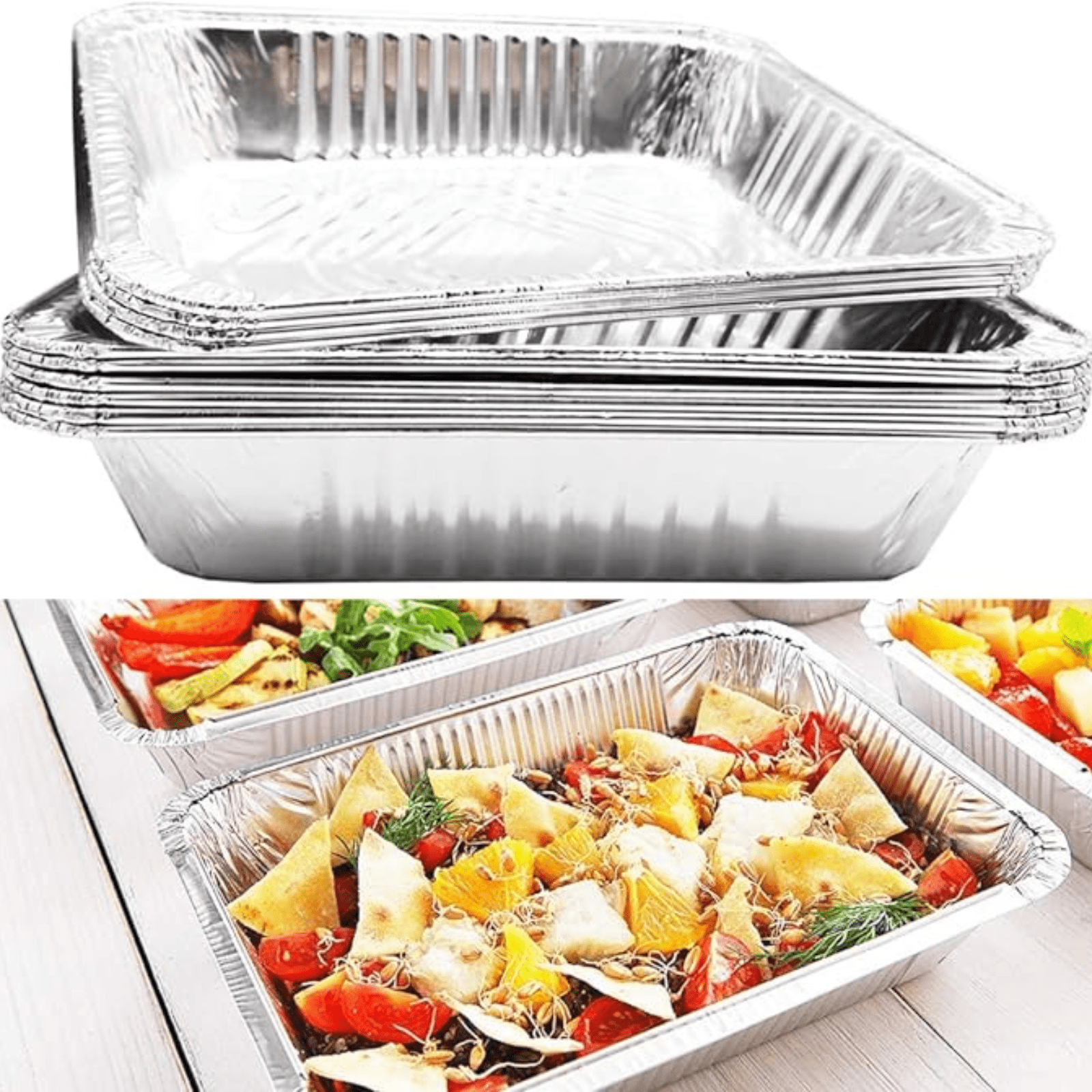 *WHOLESALE* 9×13 Half Size Aluminum Pans Disposable Heavy Duty Weight 100 Pack