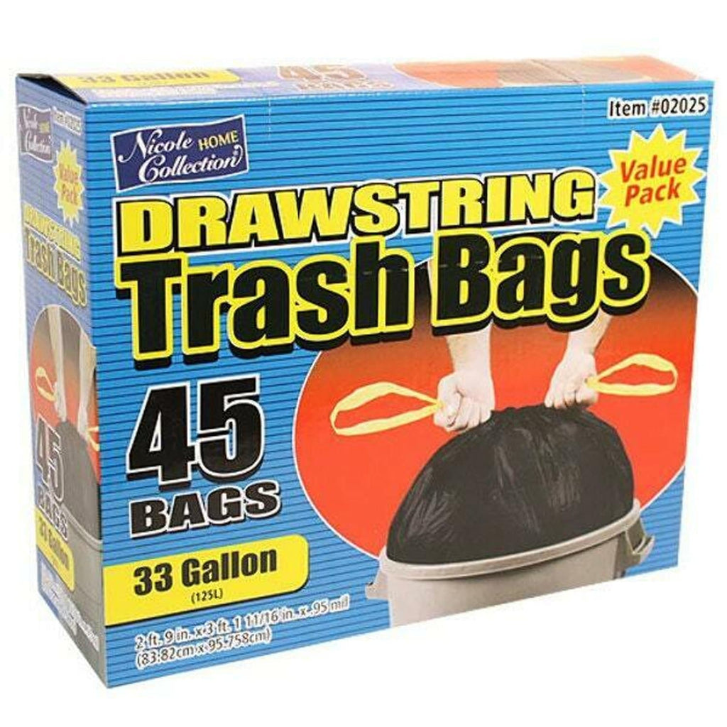 33 Gallon Heavy Weight Plastic Trash Bags 45 Pieces