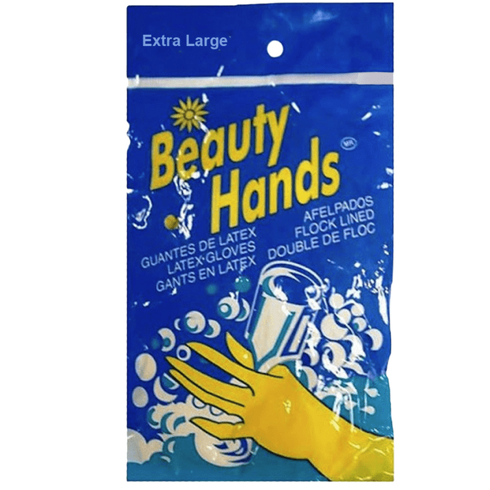 Latex Gloves Reusable Yellow Hand Cleaning X- Large- 1 Pair