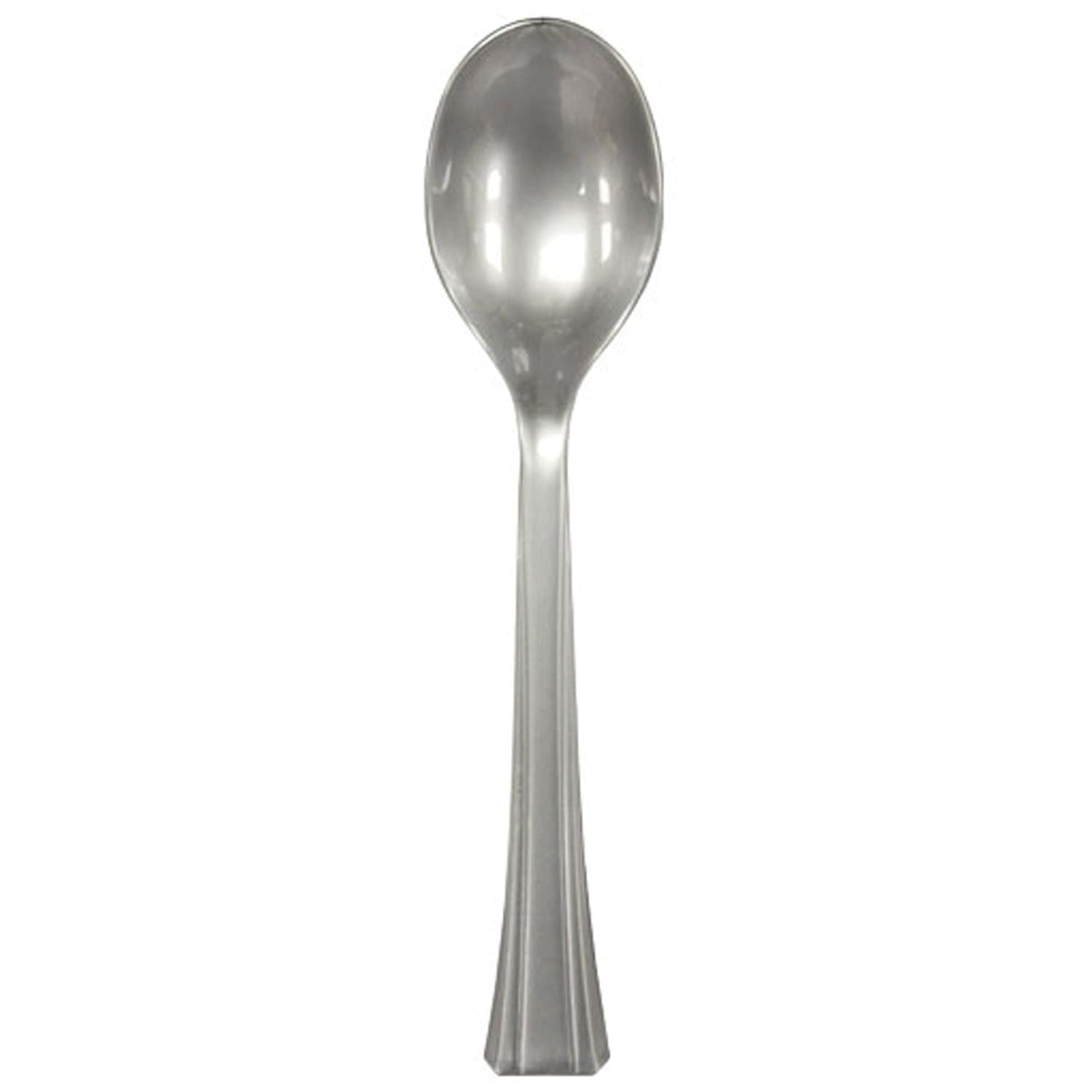 Silver Soup Spoon Plastic Extra Strong Quality