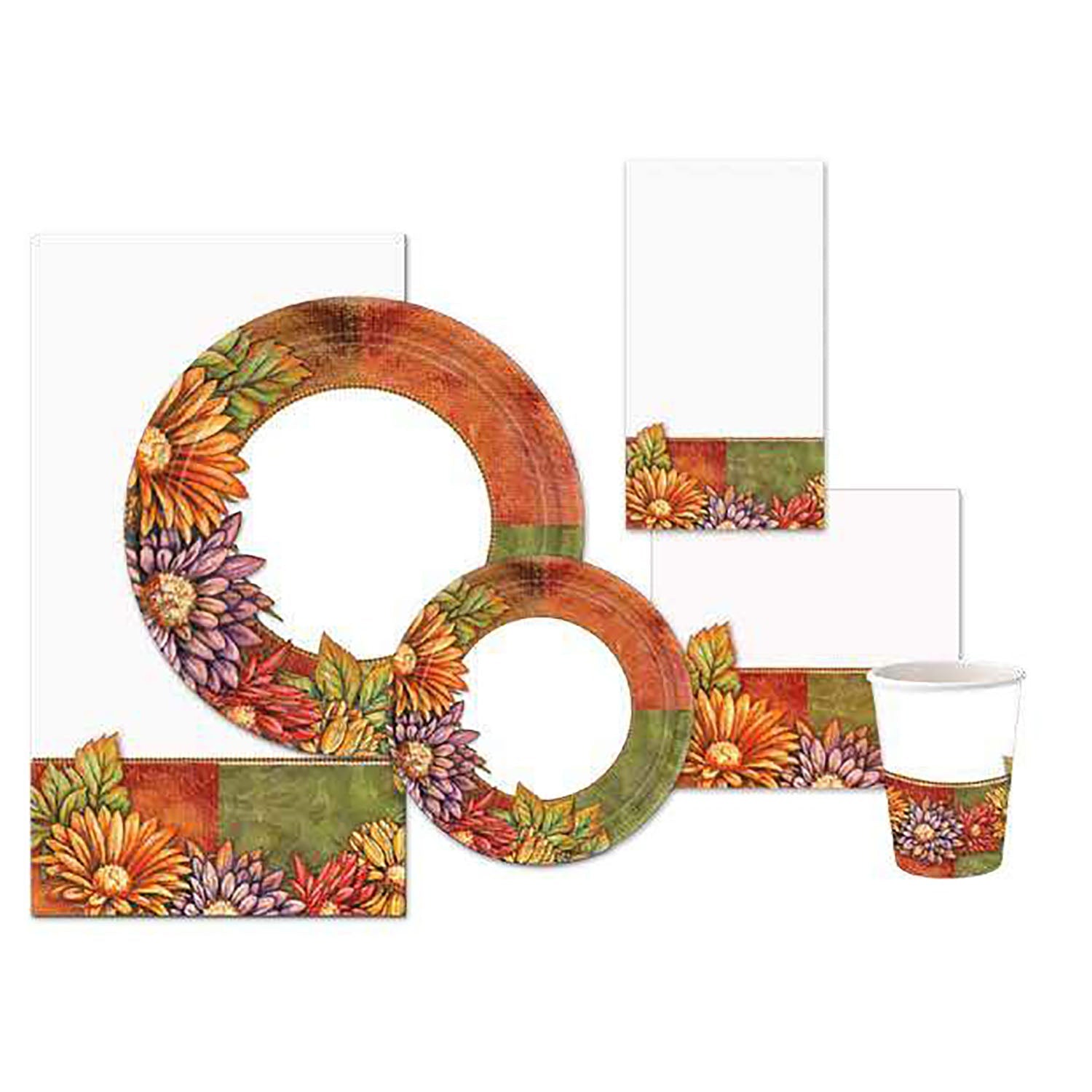 10" Dinner Paper Plates 10"Floral Art Premiu 18 Pack