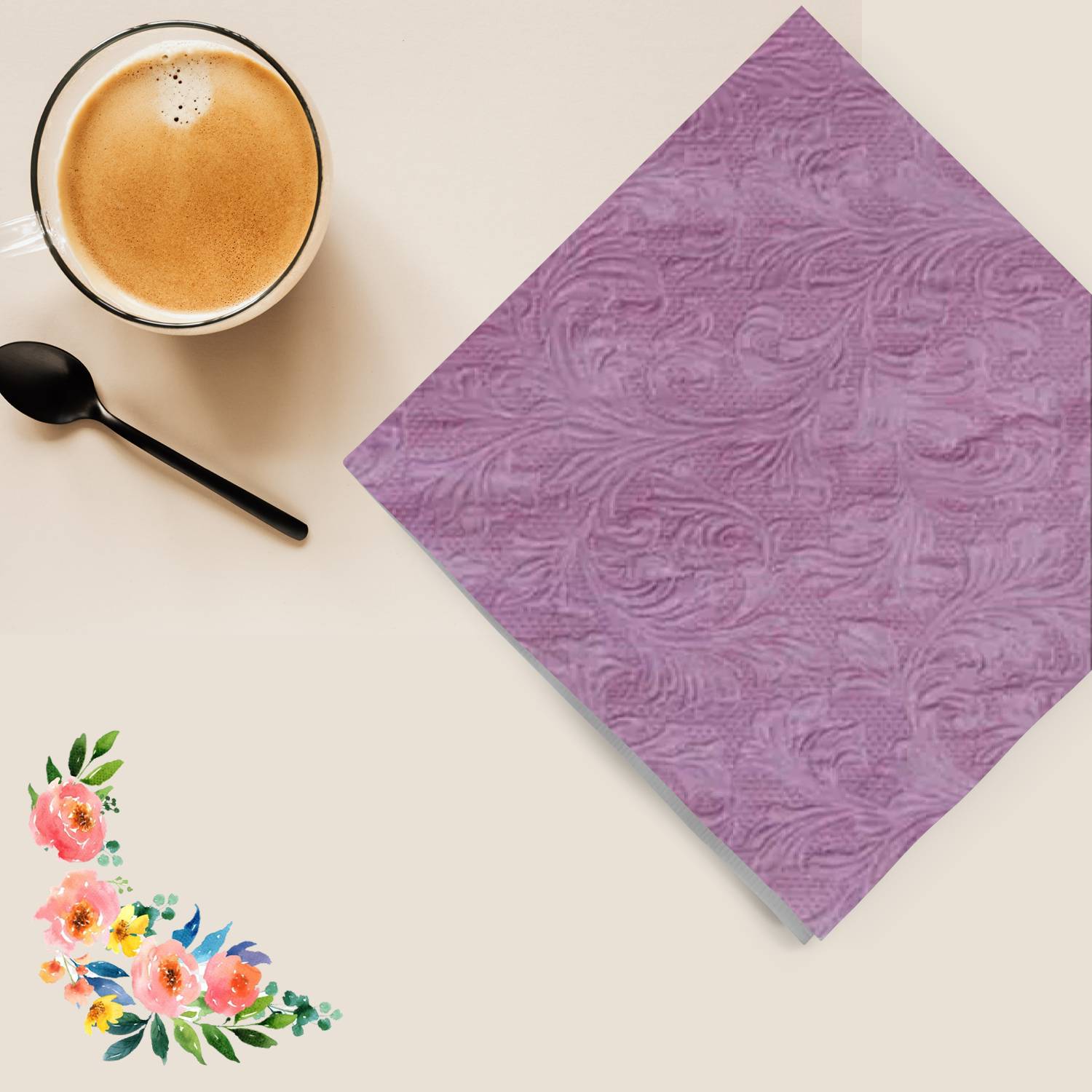 Fiorentina Fuchsia Lunch Napkins 20 Pack