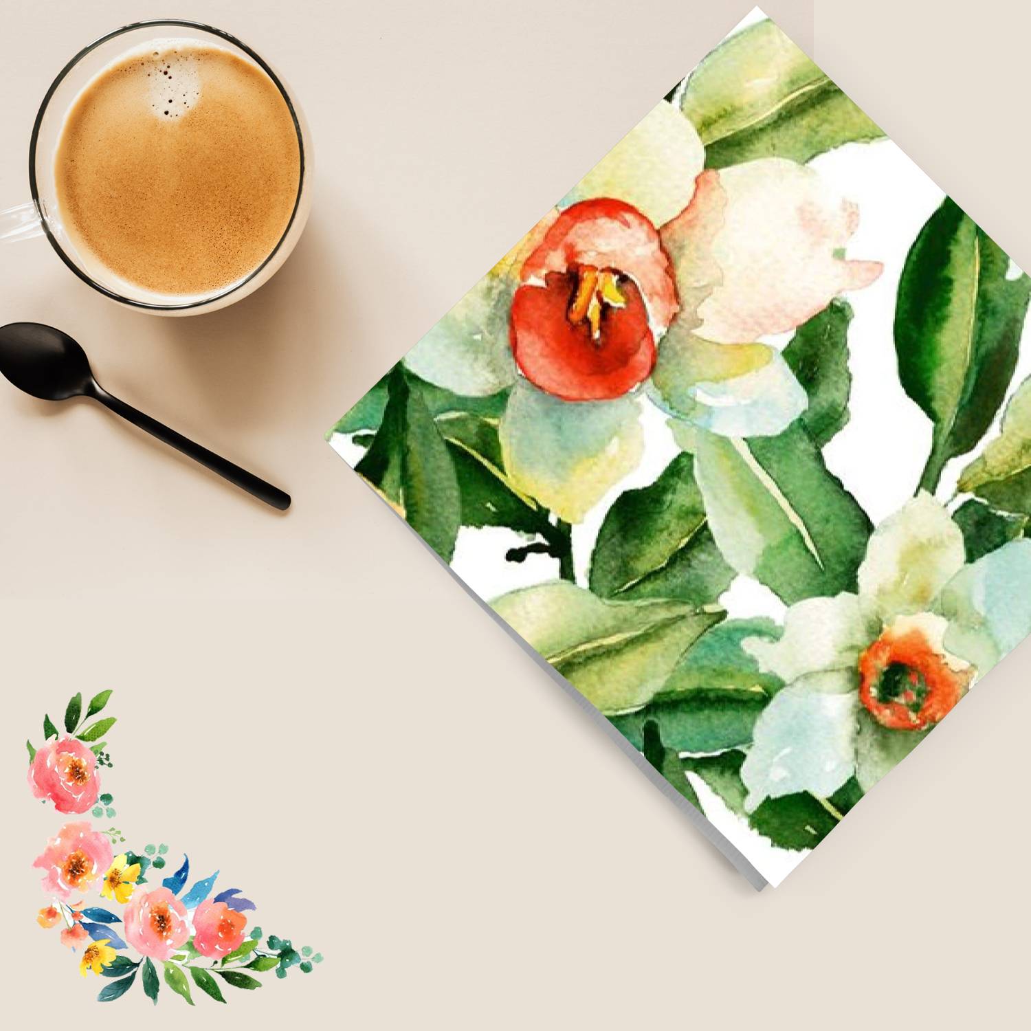 Flower Shower Lunch Paper Napkins 20 Pack
