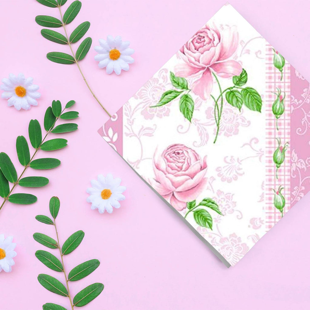 Flowers Pinkly Disposable Lunch Paper Napkins 20 Pack