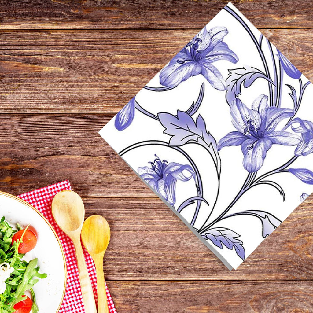 Flowers Purple Lunch Paper Napkins 20 Pack