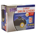55 Gallon Black Plastic Drum Liners