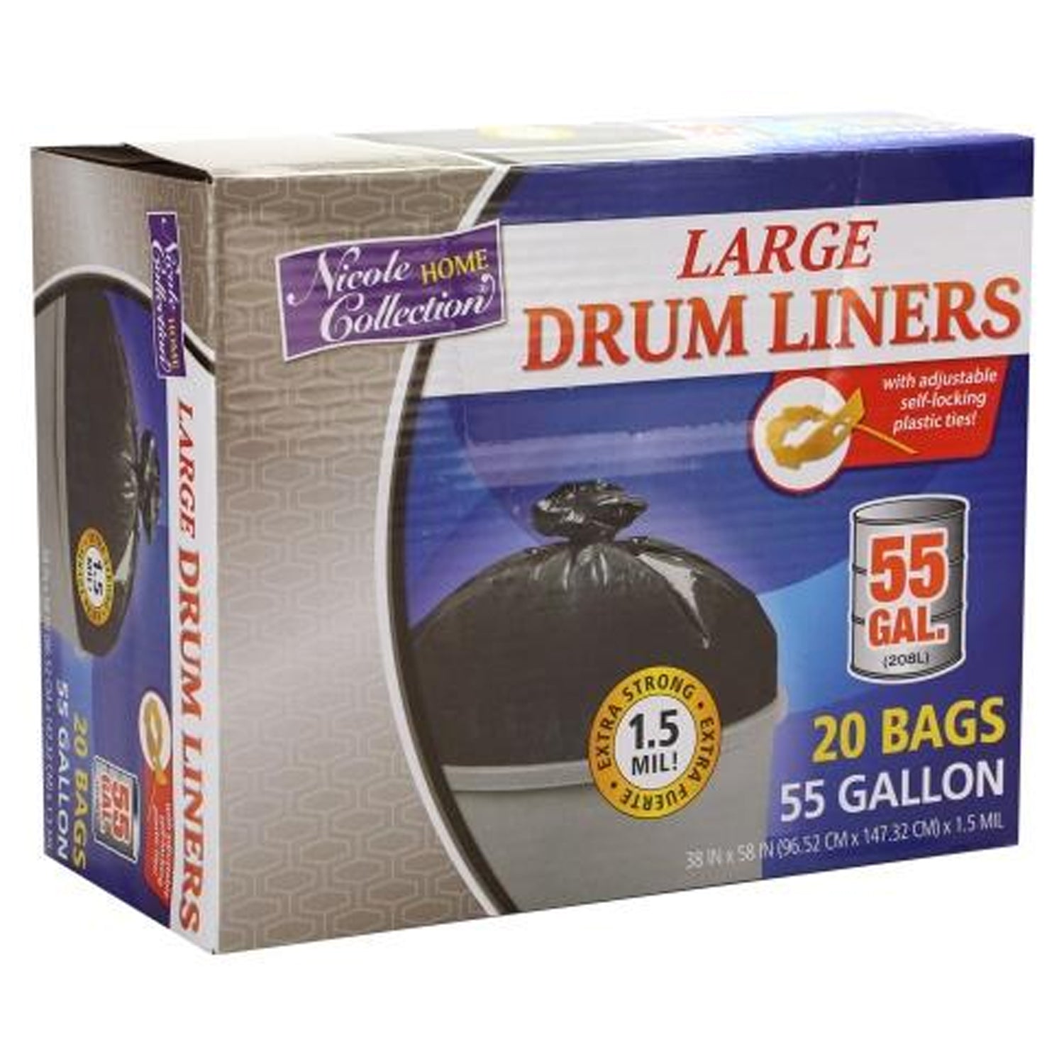 55 Gallon Black Plastic Drum Liners