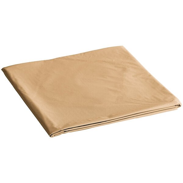 *WHOLESALE* 84'' Round Gold Table Cloth Plastic Disposable 36/Case