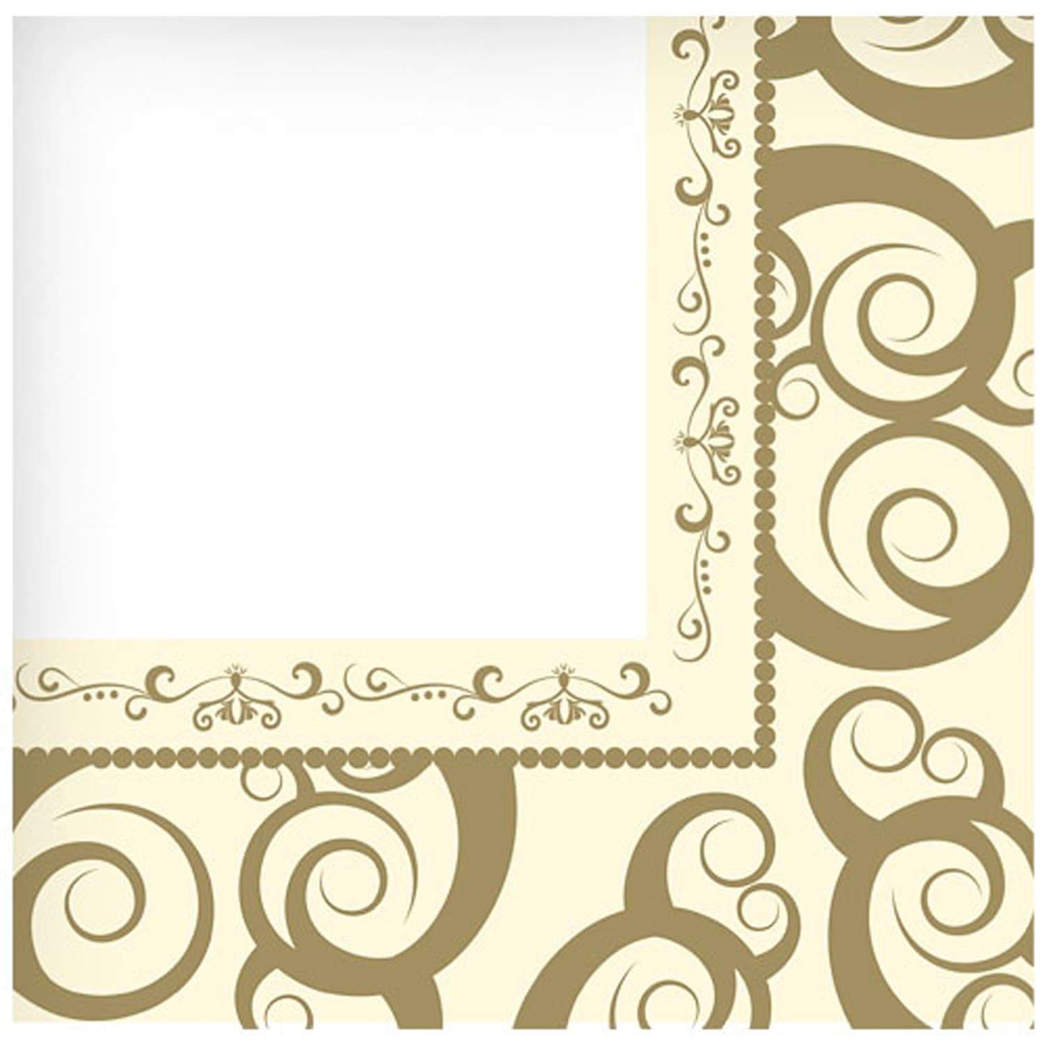 Gold Medley Beverage Napkins 75 Pack
