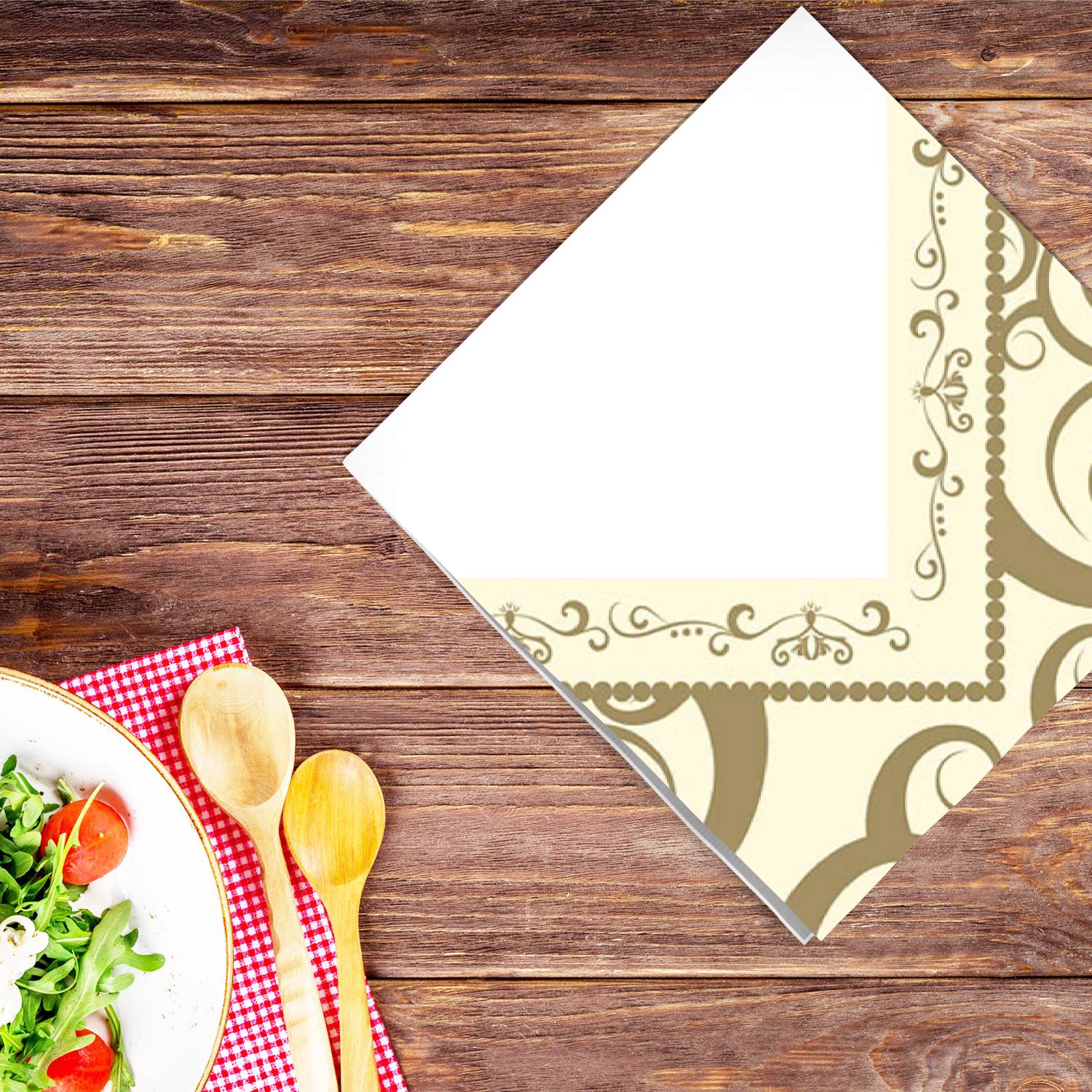 Gold Medley Beverage Napkins 75 Pack