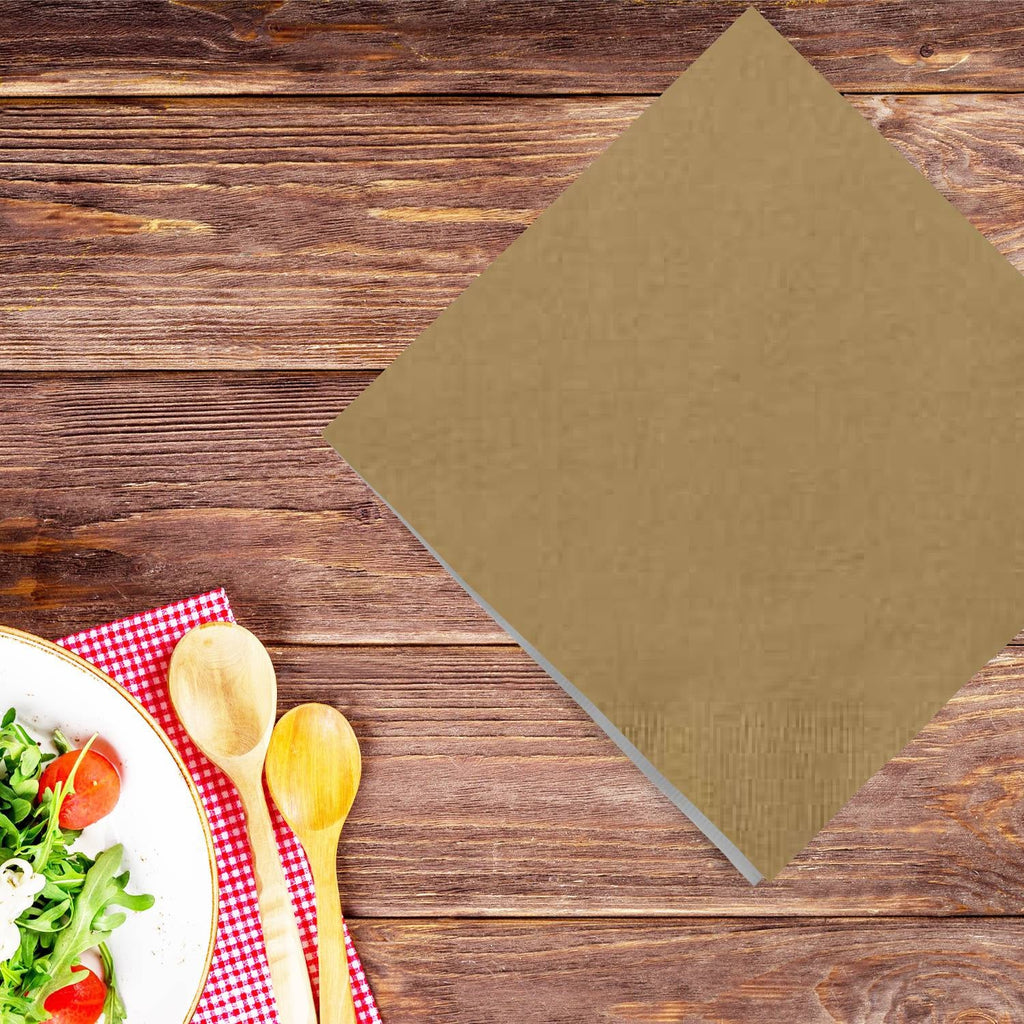 Gold Beverage Napkins 24 Pack – Elegant Paper Napkins
