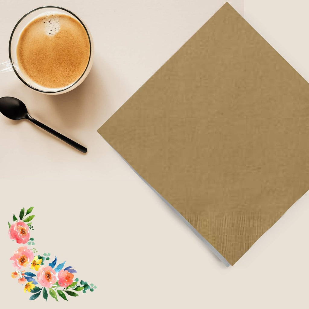 Gold Beverage Napkins 24 Pack – Elegant Paper Napkins