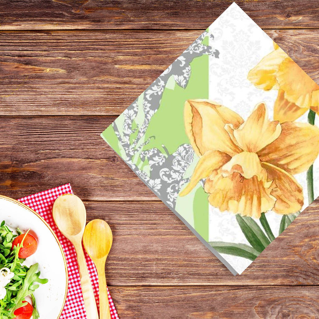 Golden Blooms Lunch Paper Napkins 20 Pack