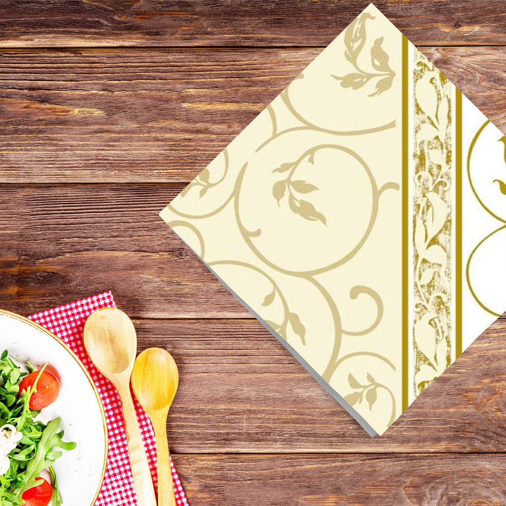 Golden Curlicue Lunch Paper Napkins 20 Pack