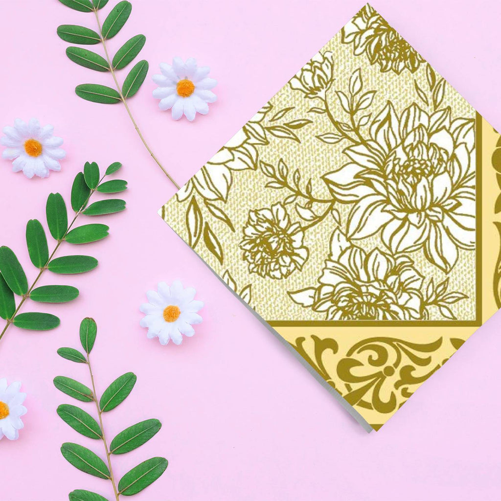 Golden Peach Petal Lunch Paper Napkins 20 Pack