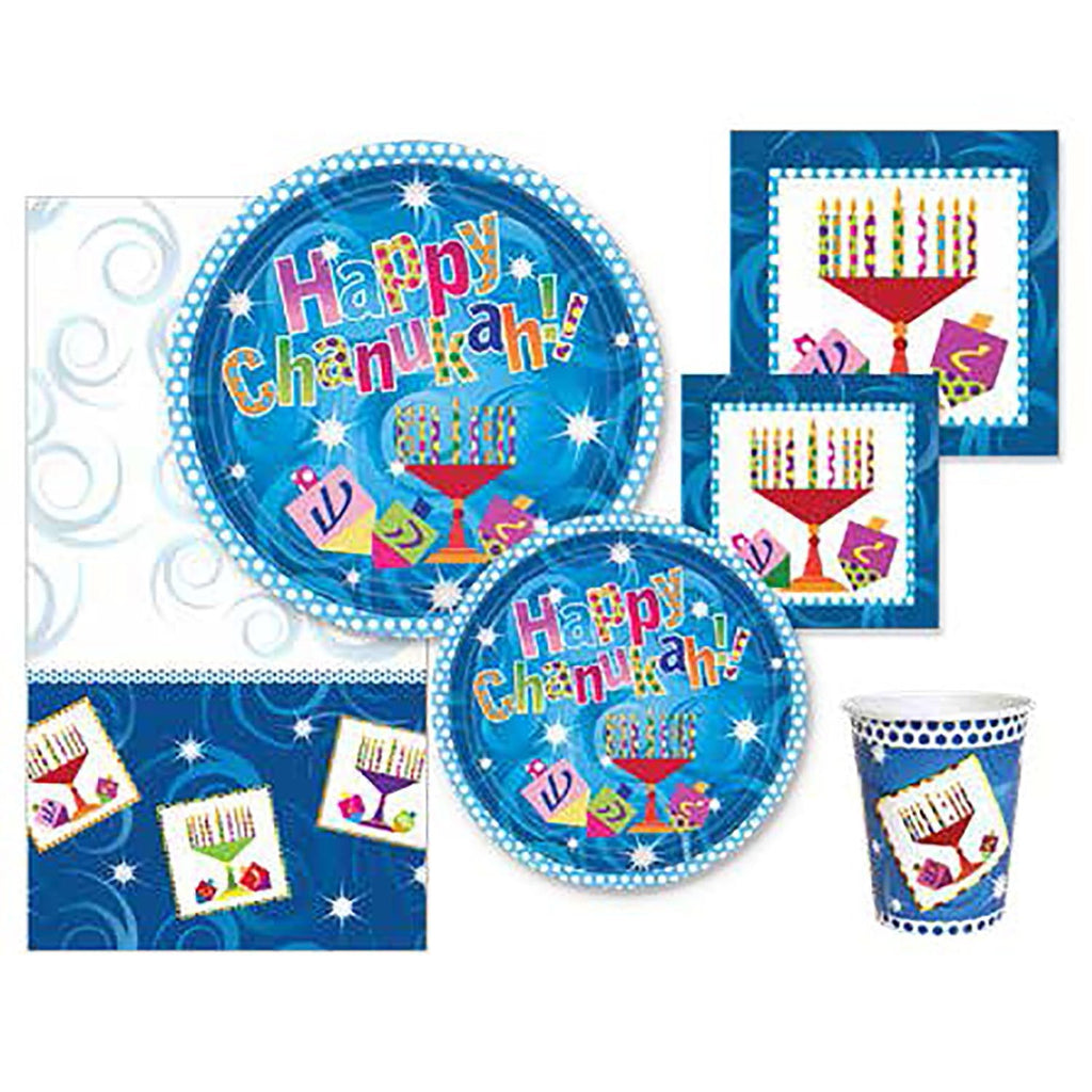 54"X 96" Rectangular Plastic Table Cloth Chanukah 1 Pack