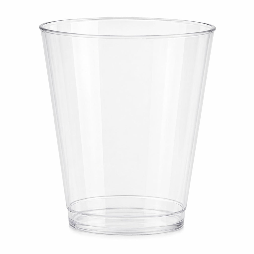 10oz Clear Plastic Wine Glasses Tumblers – Disposable Heavy Duty BPA Free Party Cups