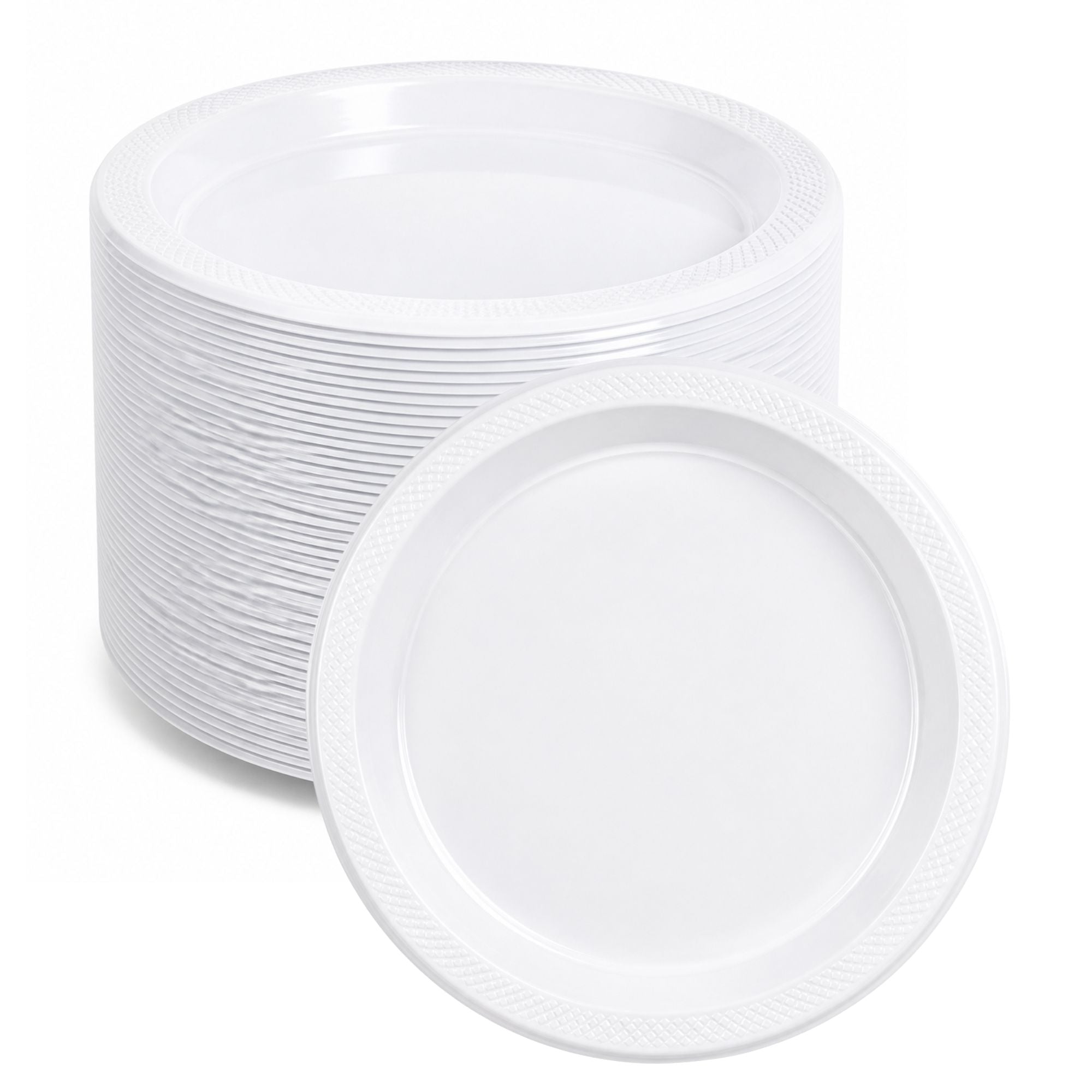 *BUY BULK* 7" Plates White Heavy weight Plastic  Disposable