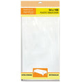54" x 108" White Lace Rectangle Disposable Plastic Premium Tablecloth Heavyweight