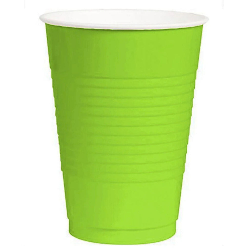 18oz Plastic Cups Lime Green  50 Pack