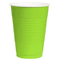 18oz Plastic Cups Lime Green  50 Pack