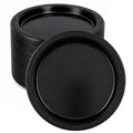 *BUY BULK* 10" Black Plates Disposable Plastic