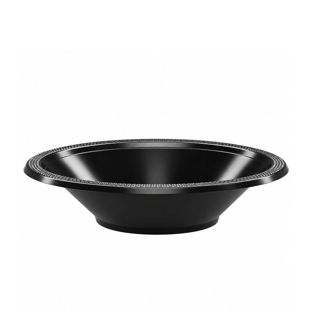 15oz Plastic Bowl Black ( 6-Pack)