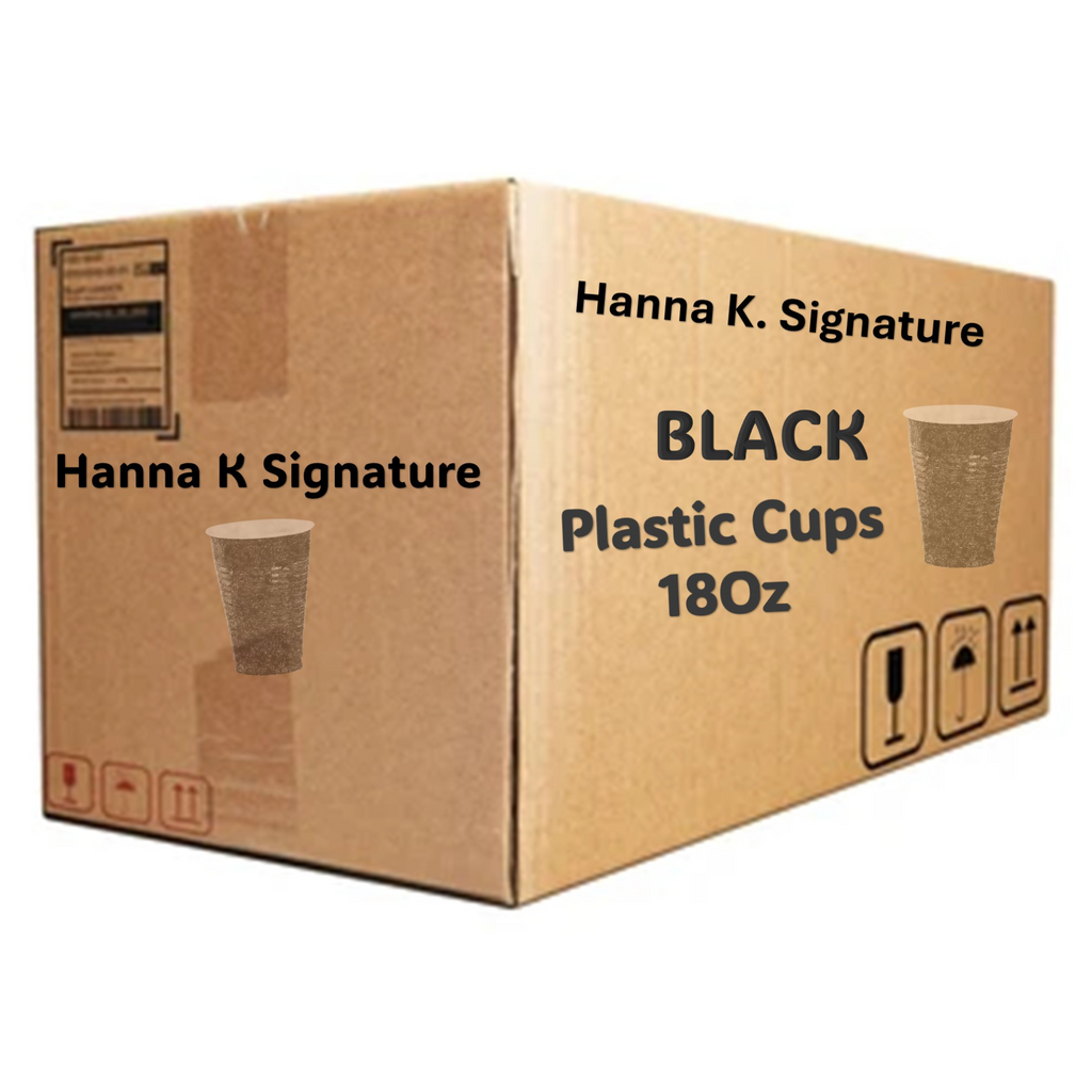 *WHOLESALE* 18oz Black Plastic Cups 600/Case