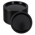 *BUY BULK* 7" Black Plates Disposable Plastic