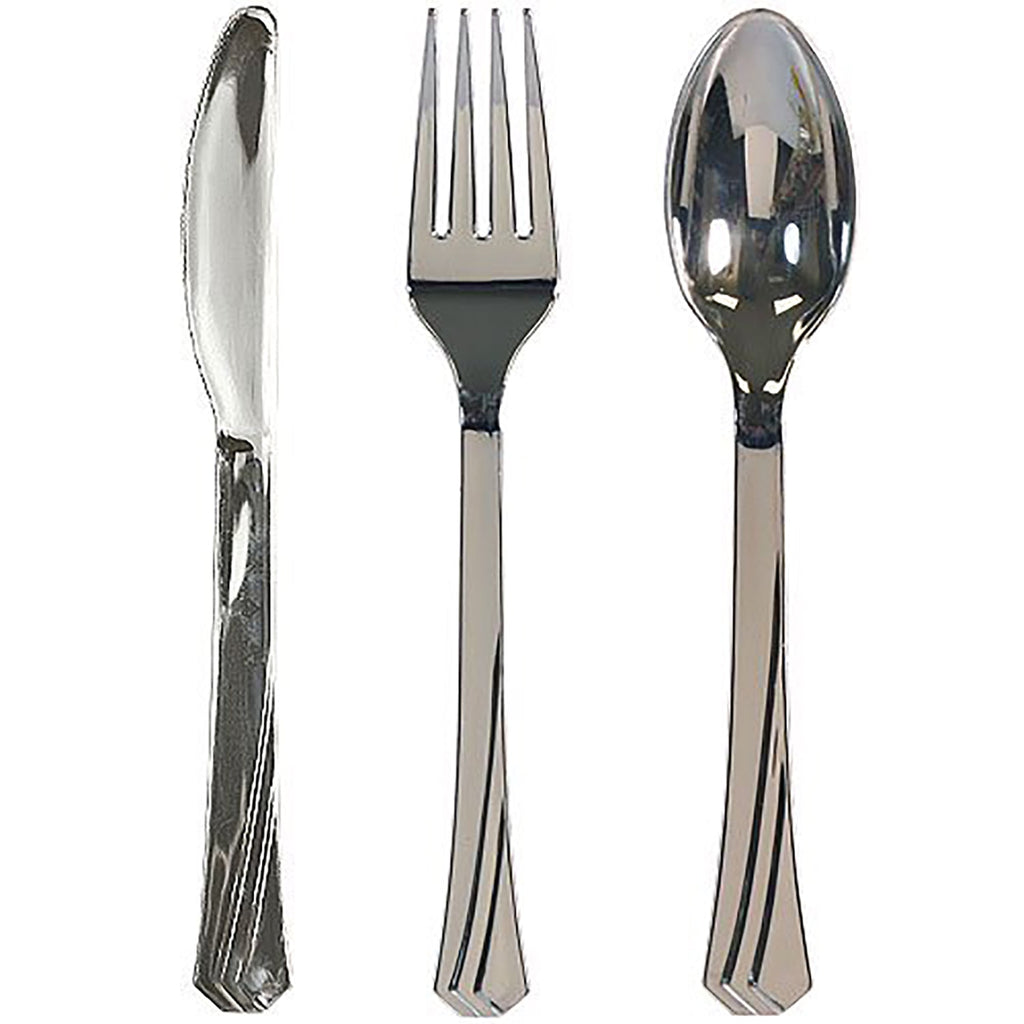 Polished Silver Teaspoons Plastic