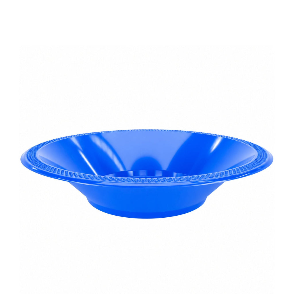 15 oz Plastic Bowl Blue Disposable