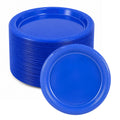 *BUY BULK* 7" Blue Plates Disposable Plastic