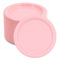 *BUY BULK* 9" Plastic Pink Plates Disposable
