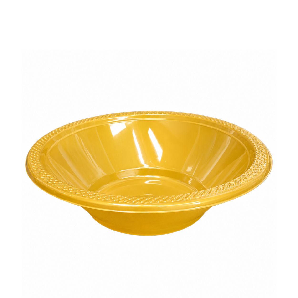 Disposable 15oz Gold Plastic Bowls | Durable & BPA-Free Plastic