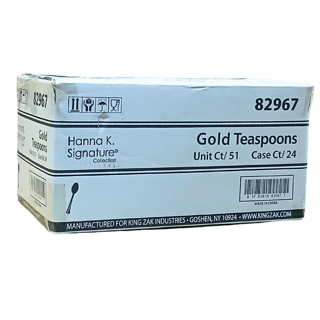 *WHOLESALE* Heavy weight Gold Plastic Teaspoon 1224/Case