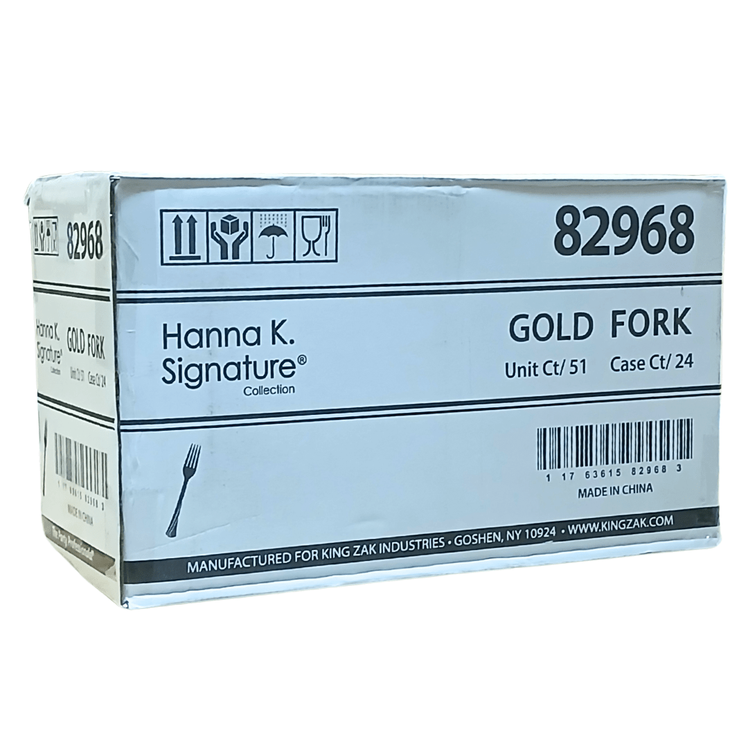 *WHOLESALE* Fork Gold Heavy weight Plastic 1224/Case