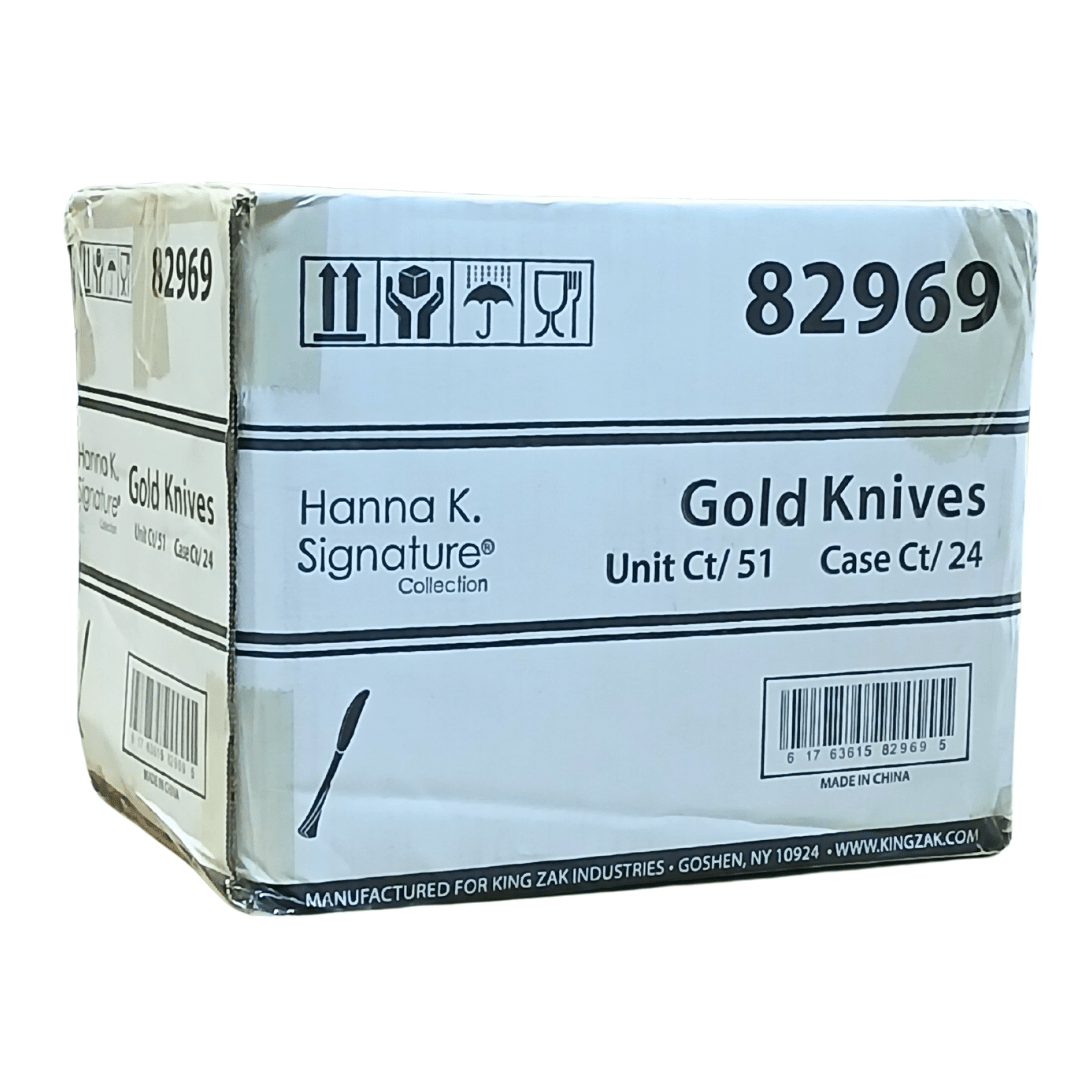 *WHOLESALE* Heavyweight Plastic Knife Gold 1224/Case