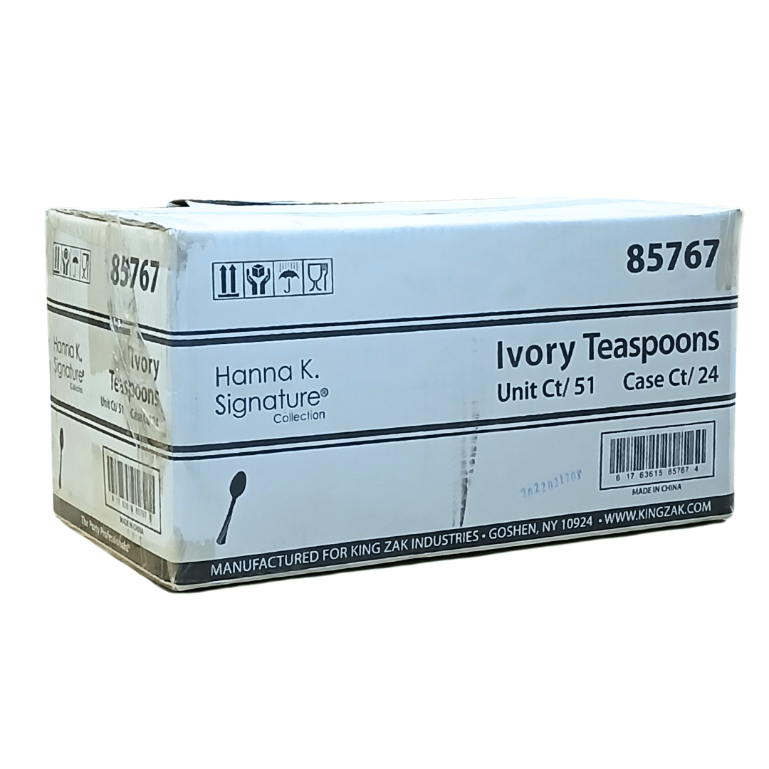 *WHOLESALE* Teaspoon Heavy weight Ivory Plastic 1224/Case