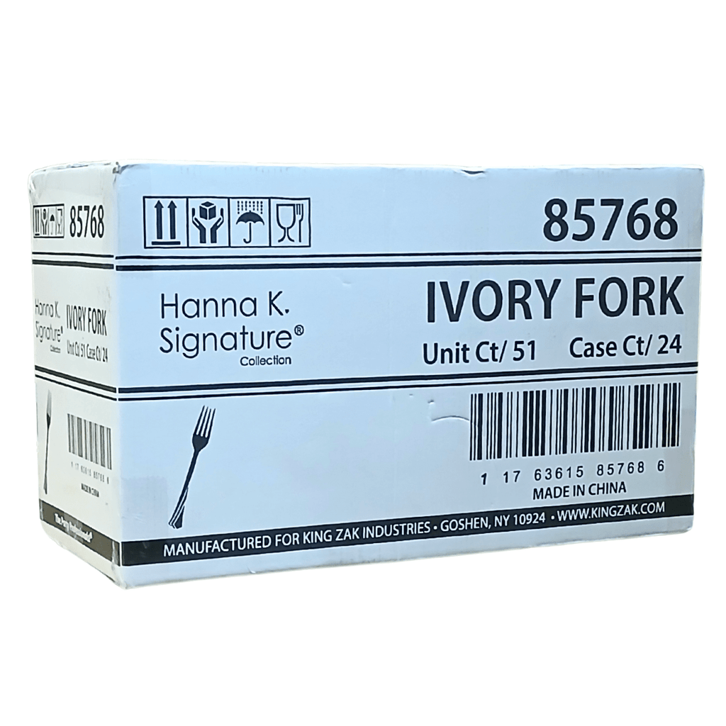 *WHOLESALE* Heavyweight Plastic Fork Ivory 1224/Case