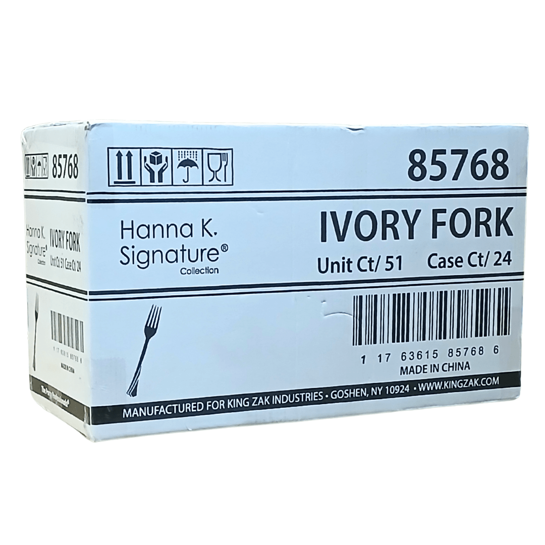 *WHOLESALE* Heavyweight Plastic Fork Ivory 1224/Case