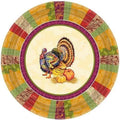10.25"Paper Dinner Plates Fall Turkey 8 Pack