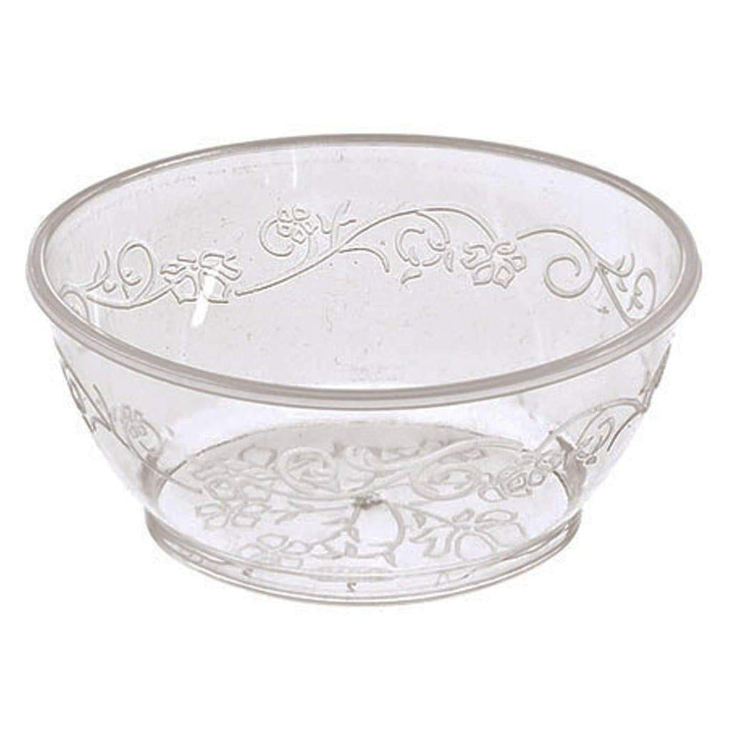 *BUY BULK* 6oz Bowl Clear Heavy Weight Plastic D'Vine