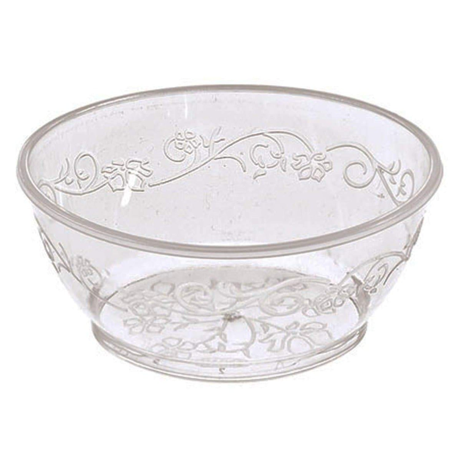 *BUY BULK* 6oz Bowl Clear Heavy Weight Plastic D'Vine